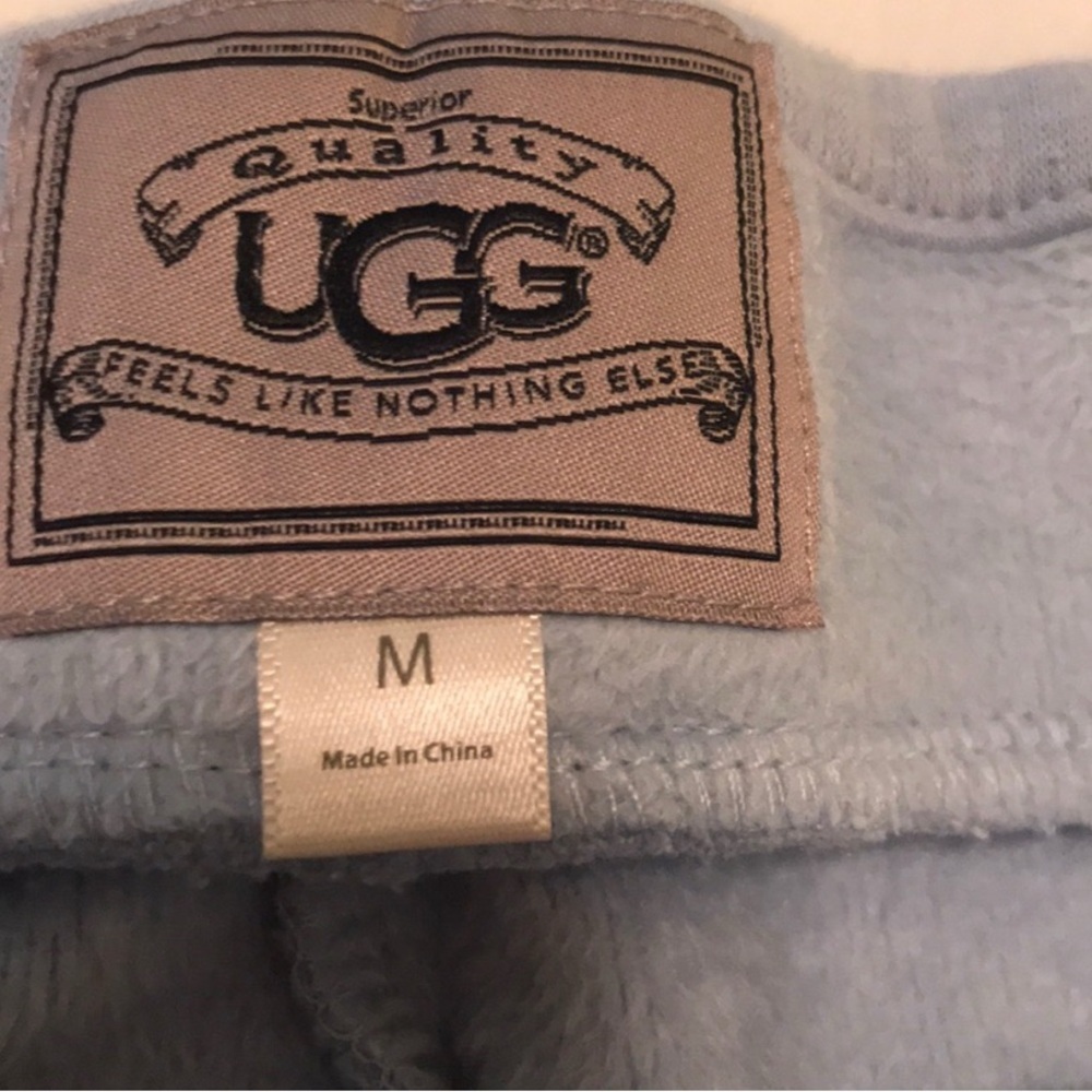 UGG Light Blue Furry Lined Capri Sweatpants - Picture 2 of 6